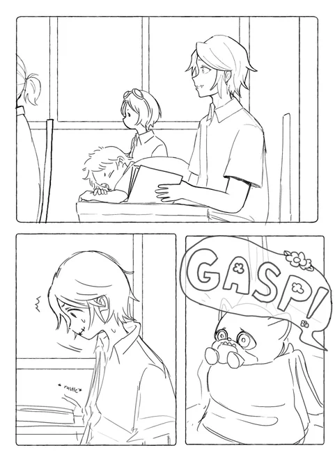 Prompt: Victor & Wick  So Victor sneaks his best friend into school 🤫