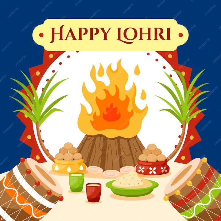 Wishing you a Happy Lohri May your Life be as Colourful 🌈 and joyful as Festival of Lohri* May Gods abundant blessings fill our life with Happiness 🥰 and Prosperity ✨ #HappyLohri #Lohri #Lohri2024
