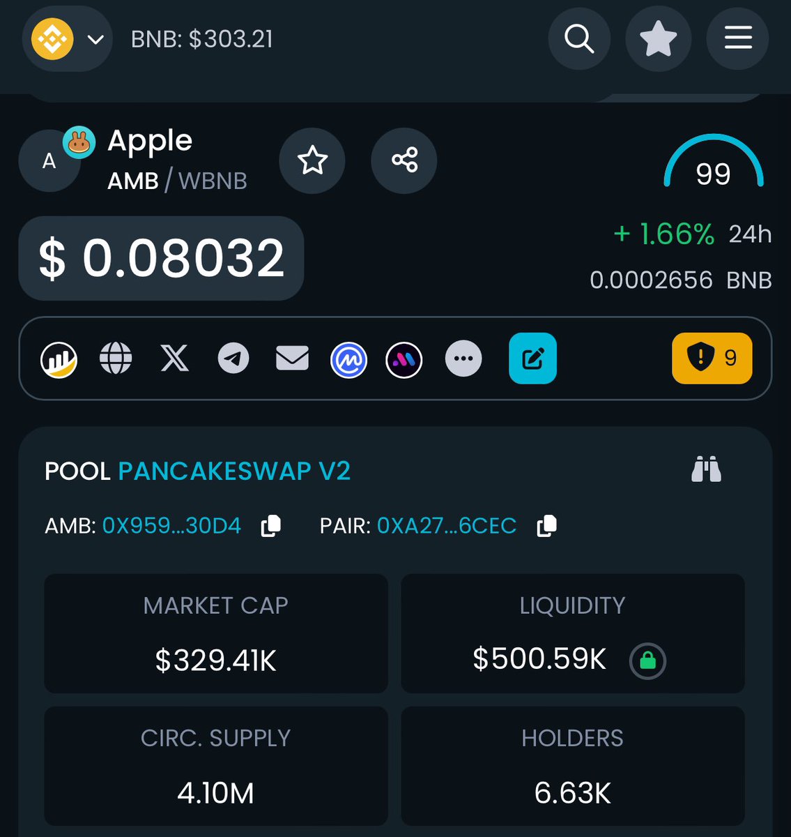 binemonamb's tweet photo. $Apple 
- 329k$ Marketcap
- 500k$ Liq Pool
- 6.63k holder

Target: 
Cap 3M$ -> X10
Cap 30M$ -> X100
Cap 300M$ -> X1000 https://t.co/qOVeGMOATm