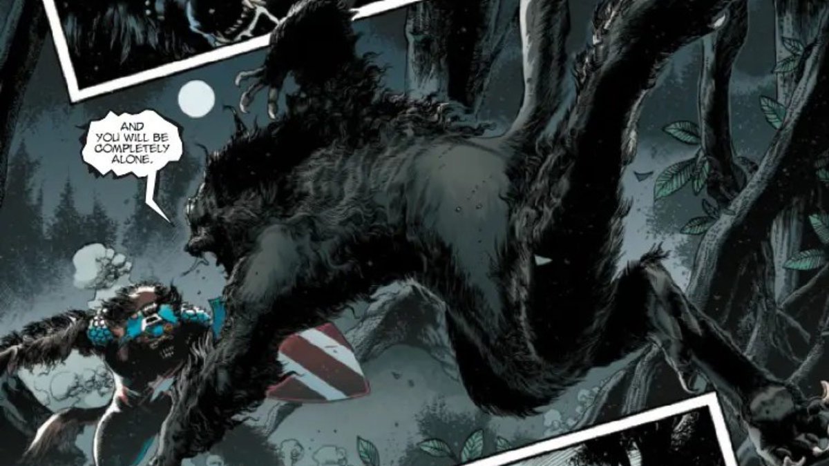 bleedingcool's tweet photo. Capwolf and the Howling Commandos #4 hits shelves with a hairy predicament! Will Cap's team survive a WW2-werewolf showdown? #Capwolf #HowlingCommandos #MarvelComics #NewComicBookDay ๐ https://t.co/PxbMbEQmR3 https://t.co/V8VT2Hc7aO
