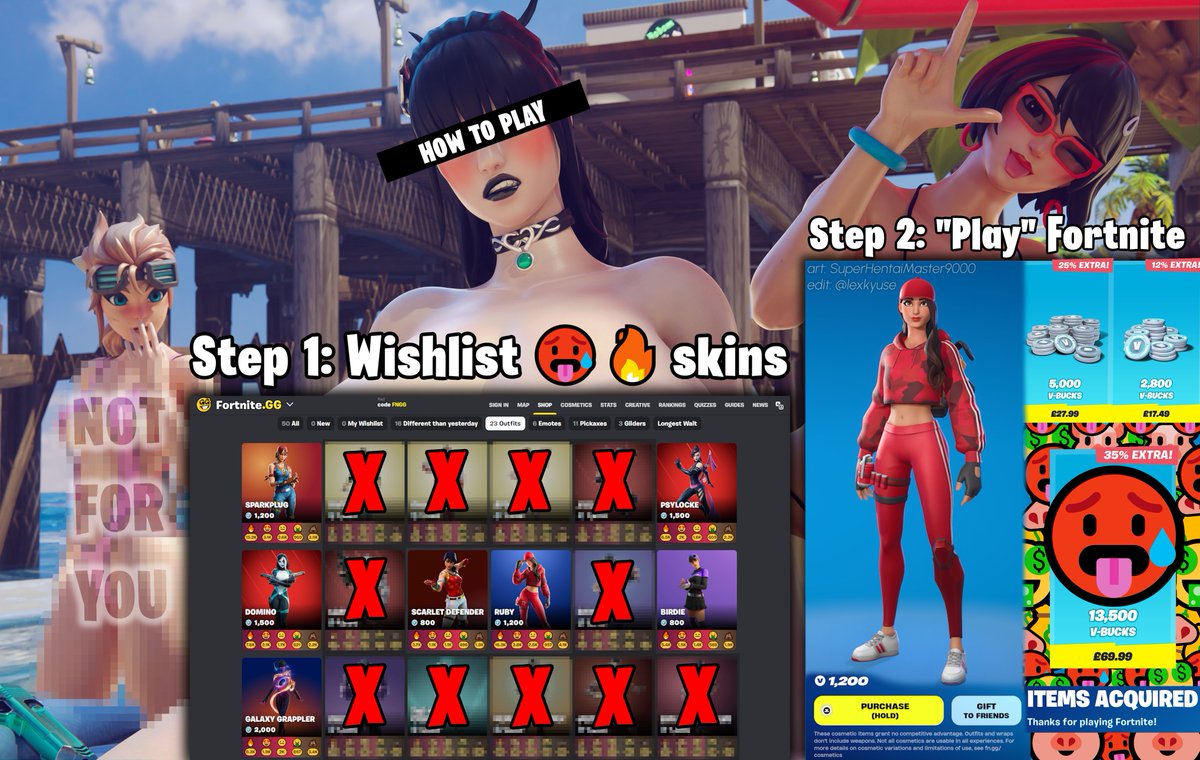 Struggling to win games? 😰
Follow this guide to get a huge advantage 🍆 and distract opponents with your thick wobblemeat 🍑🤤 so you can bag easy dubs! 
You'll also become the star of Party Royale by attracting every goontard with skins and dances made of pure fap-bait 😳🥵