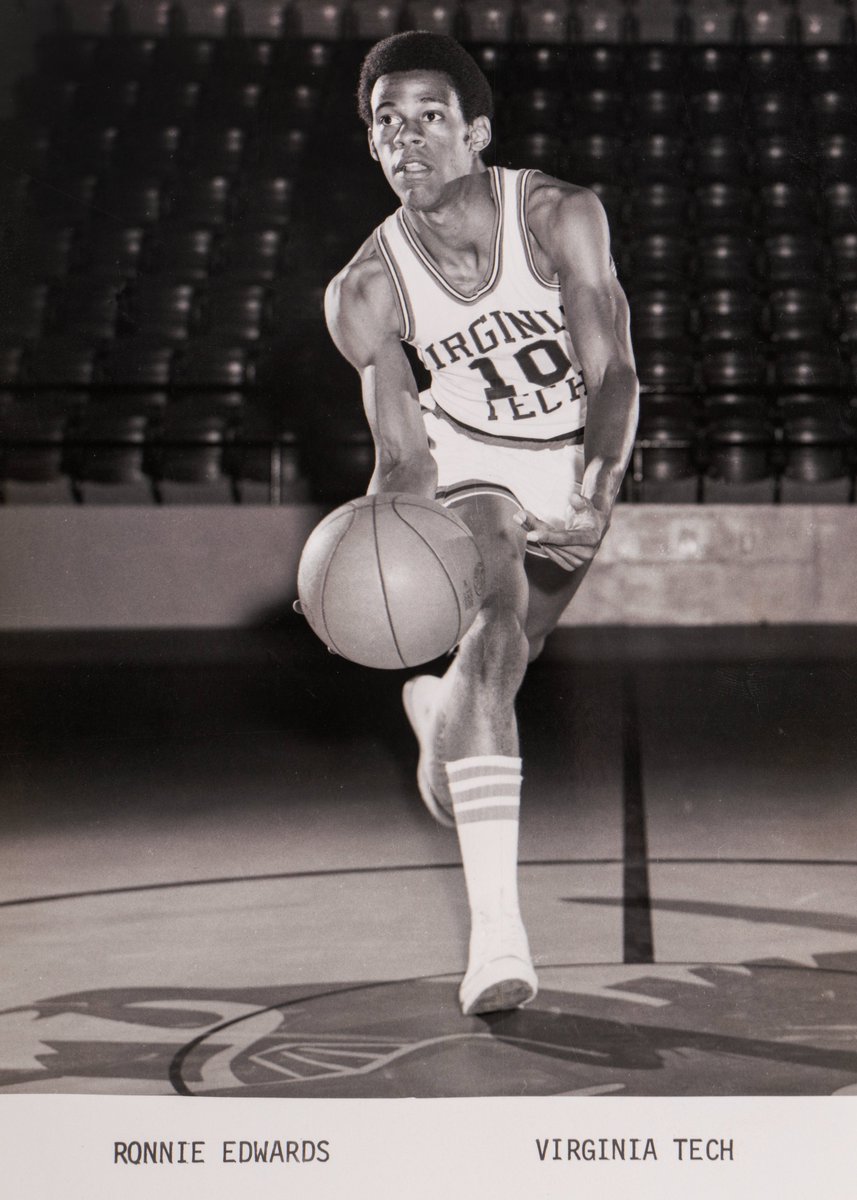 BHCSports's tweet photo. Ron Edwards was a two-time Southwest District player of the year for the Graham G-Men, scored 1,698 career points and was a star on a #VHSL Group AA state runner-up team.

He also played against the unbeatable 1975-76 Indiana Hoosiers as a collegian.

https://t.co/tzE3MQnkhY https://t.co/3TpNXQ8Grg