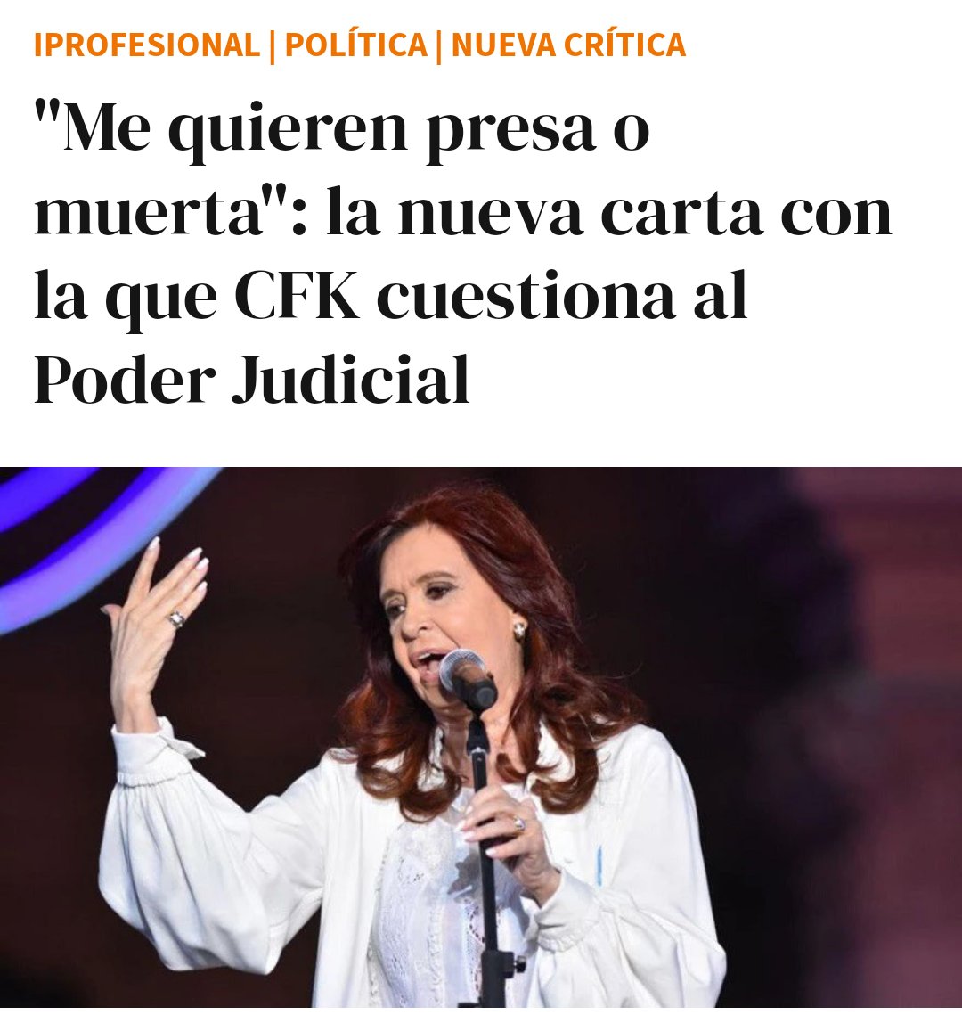 Andrestwiters's tweet photo. Te queremos viva, juzgada, condenada y presa. Ni olvido ni perdón. #CFKPresaEsJusticia https://t.co/2qbp7JMC5Y