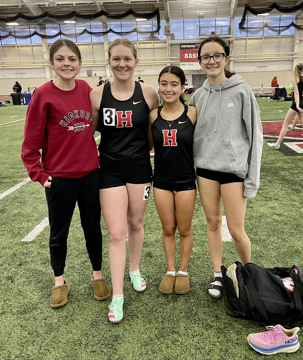 HSD_TrackField's tweet photo. Congrats to these ladies on staying until the end of a very long day and placing 6th in the 4 x 400.  Congrats, Brooklyn, Ava, Ellie, and Cynthia!!  Proud of you, girls! @HSD_Athletics https://t.co/YhqAYWa7uh