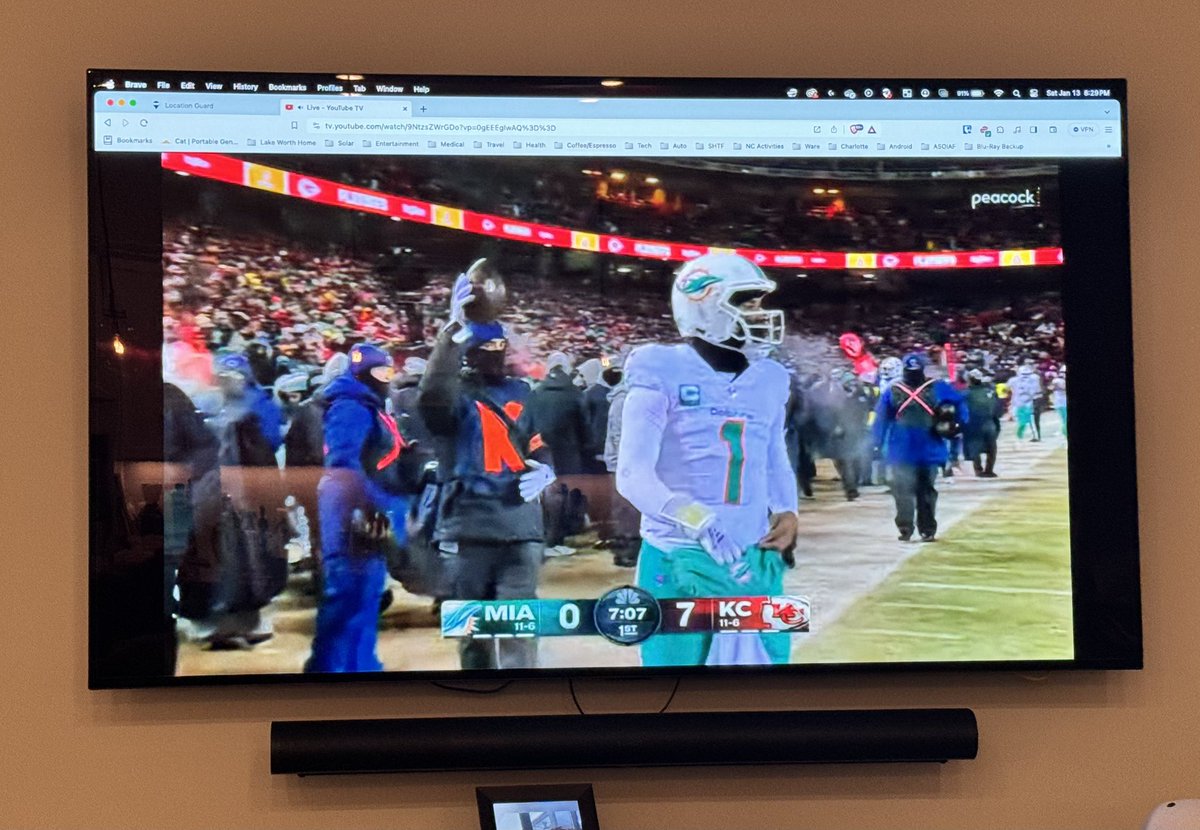 aberliner's tweet photo. @ThaJuiceizLoose @NFL @Chiefs @peacock Use a VPN and stream on NBC from Miami. Watching game free from Palm Beach without peacock. I refuse to pay to watch my home team play in an away playoff game. https://t.co/LVyLOtT4NT
