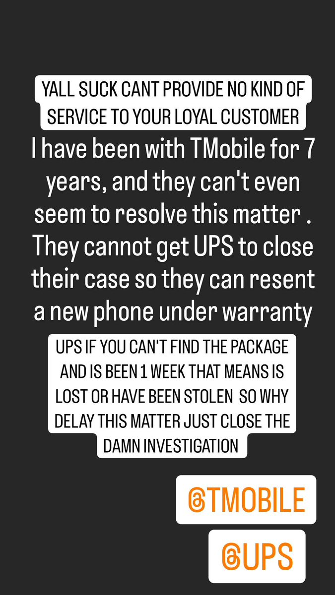_miszdancer727's tweet photo. @TMobileHelp @TMobile @UPS 
YALL NEED TO RESOLVE THIS 😡😡😡 https://t.co/7oTLsZEtHu