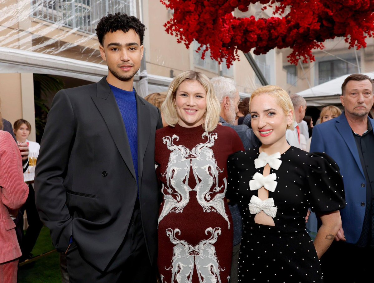 ɴᴇᴡ • 📷 | Archie Madekwe with Emerald Fennell and Zoe Lister at the BAFTA Tea Party event.