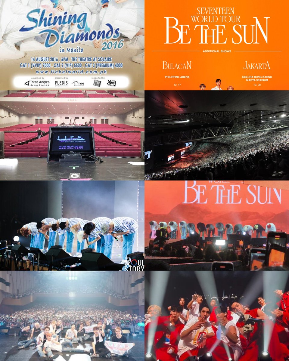 seungcheol's tweet photo. from solaire theater w/ about 1,740 seats came back to the country as the first ever kpop group to hold a solo concert in the world's largest indoor arena in ph w/ 50k capacity &amp; now making a history as they'll becomes the first musical act to headline their own concert in the + https://t.co/PQzXg7mgpM