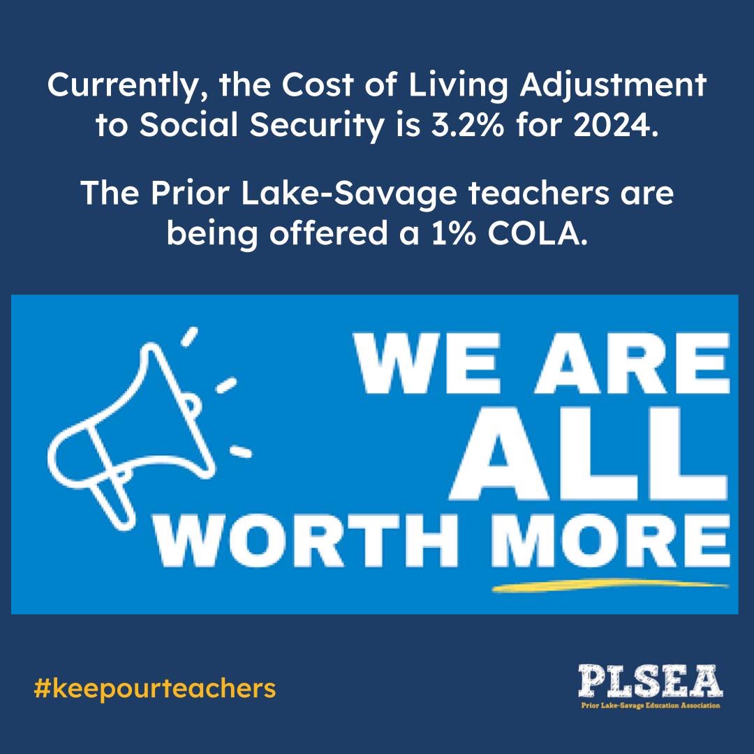 PLSEA719's tweet photo. We will not keep our current teachers or attract new teachers with this offer. #keepourteachers #UnionStrong #StrongerTogether @SupePLSAS @EducationMN @DeniseSpecht @PLAmerican https://t.co/01CfuLzEjb