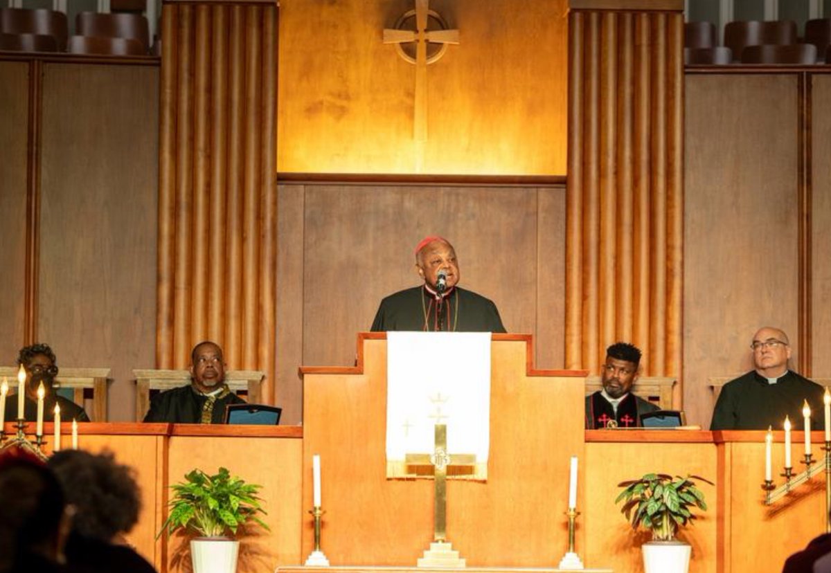 CathStandard's tweet photo. At ecumenical service, @WashArchbishop Cardinal  Gregory honors Dr. King as ‘champion of civil and human rights’

Read: https://t.co/cPxYam4kTx

#MLKDay2024 https://t.co/SE3B3I1xay