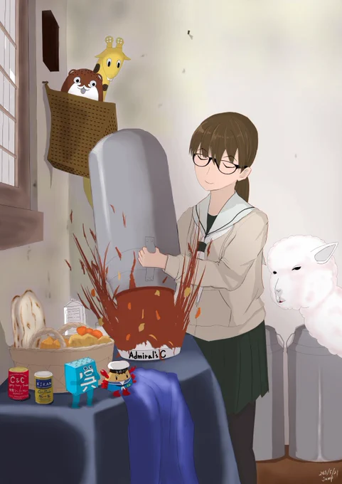 ほぉ、ネタイラストですか。大したものですね。 #みなさんの艦これネタ絵見せてください 