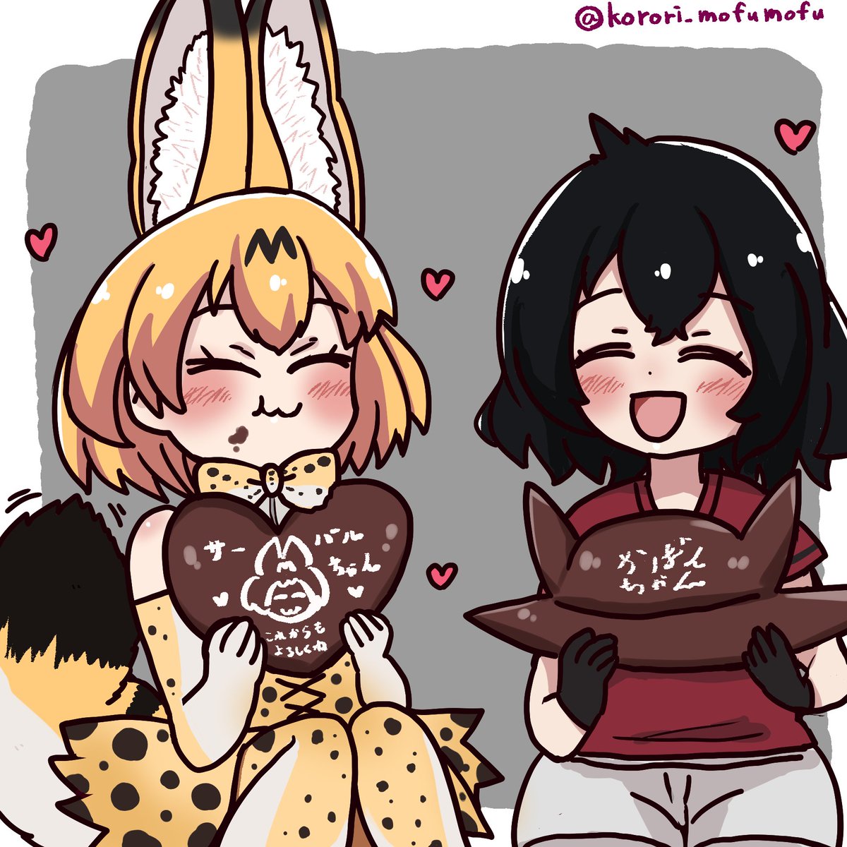 最近描いたサーバルちゃんやかばんちゃんのイラストです!  #けもフレ #けものフレンズ