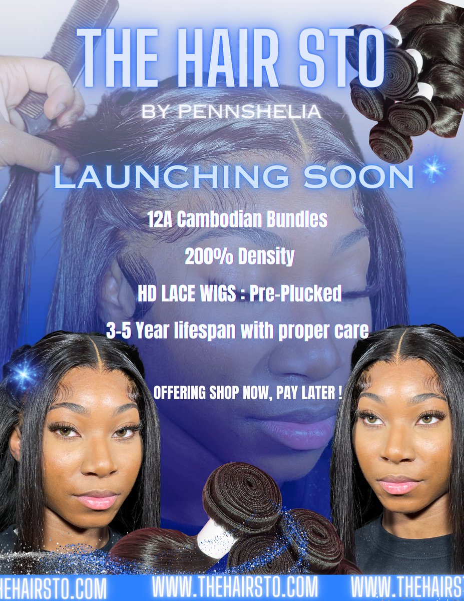 prettypennay_'s tweet photo. So proud to introduce my HAIR BUSINESS 💎 :  THE HAIR STO…pronounced exactly how we say it in the lowcountry! I will be LAUNCHING THIS MONTH and will be offering SHOP NOW, PAY LATER on HD wigs, bundles, frontals/closures !
Instagram : @thehairsto_ 

Me modeling our HD BW wig 💎 https://t.co/stYqgvgMul