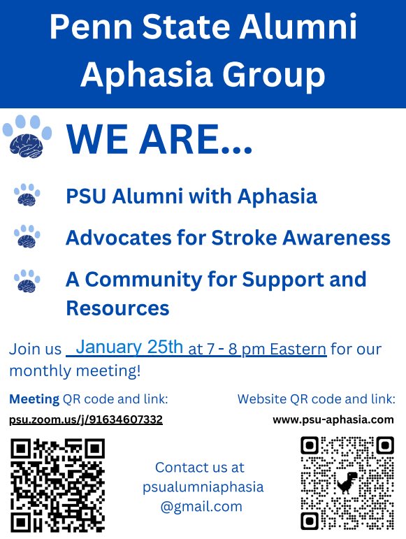 Penn State Alumni Aphasia Group tweet media