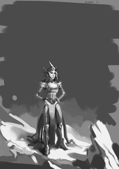 I read one (1) thing about light and tried drawing without reference, to be able to compare after I do real life studies.  I call this one "Depression at high altitude"