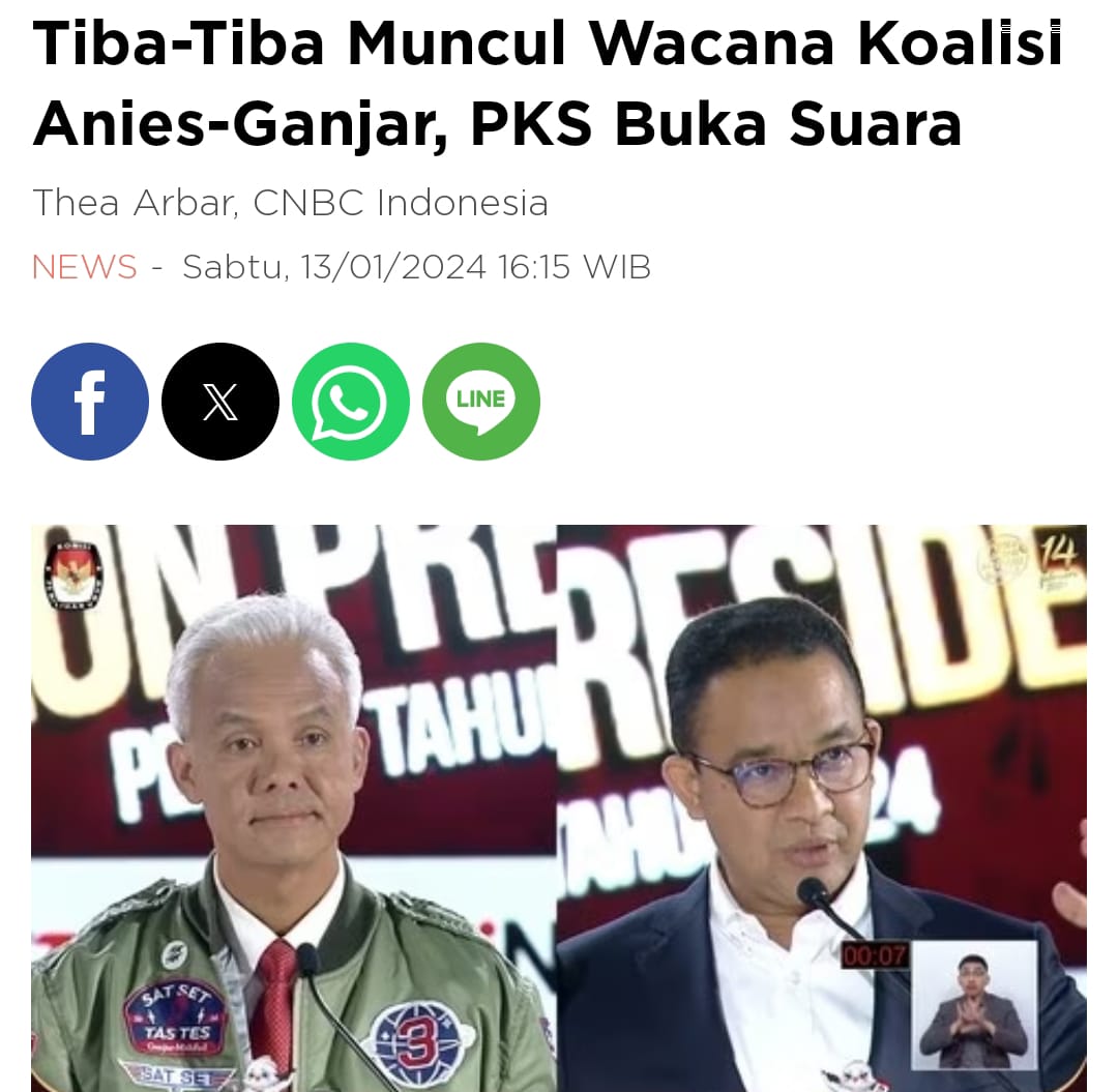 Leonita_Lestari's tweet photo. KOALISI ANIES - GANJAR 
.
.
.

Pada awalnya sih malu - malu. Kini benar - benar malu - maluin. Pada awalnya, ide itu diinisiasi oleh para asbun. Setelah sejenak masuk akal, mereka ambil pilihan itu meski setelah dipikir - pikir, benar adanya tidak masuk akal.

Itulah cikal bakal lahirnya koalisi imajiner Anies - Ganjar Koalisi yang seolah ada dan demi yang penting bukan Jokowi.

Masuk akalkah?

Mereka berpikir bahwa pilihan politik adalah seperti hitung - hitungan matematika. Pendukung Ganjar 100 plus pendukung Anies 150 dan lalu bergabung maka otomatis jadi 250. Mereka berpikir bahwa pilihan politik hanyalah angka tapi bukan rasa.

Bila benar akan terjadi dua putaran, benar adanya sebagian pendukung Ganjar pasti akan memilih Anies. Tapi otomatis semua pendukung Ganjar beralih ke Anies, jelas prediksi ngawur.

“Koq Anies?”

Emang ada potensi Ganjar lolos di putaran kedua 🤭…??

Imajinasi menggabungkan Anies dan Ganjar sejatinya muncul karena takut kalah berantem sendirian. Tapi keroyokan jelas bukanlah gagasan smart. Itu tindak putus asa.

Dan maka pasangan Prabowo - Gibran justru diuntungkan. Ada tiba - tiba sangat banyak pemilih yang punya nalar, baik di kubu Anies maupun Ganjar pindah ke Prabowo. Atau sekalian memilih golput alias tidak akan nyoblos. Mereka tak sebodoh para bodoh pemilik ide bodoh gobang gabung demi yang penting menghukum Jokowi.
.
.