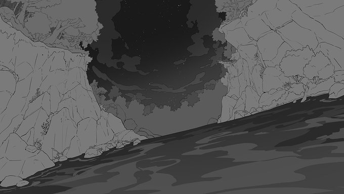 「night sky scenery」 illustration images(Latest)｜4pages
