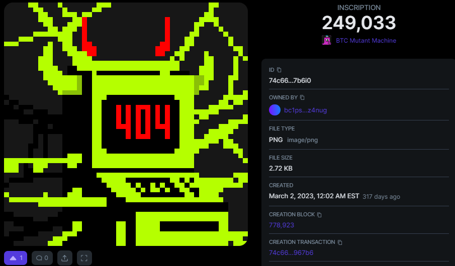 bones76_'s tweet photo. Let's Blow up this #BTC #MutantMachine with an Upvote over at https://t.co/qIzmylfbhq for Monday's Monster Giveaway ❤️🔥 🤖 💯
#Bitcoin #Ordinals #MMOPRG #BTCMachine https://t.co/PwzGubFmMJ