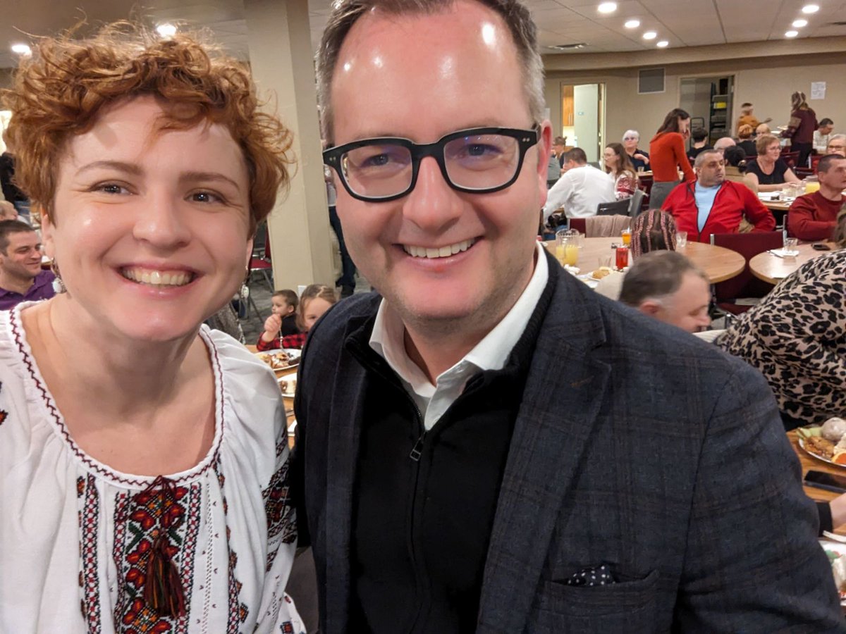 Good to be with hundreds of Ukrainians who have joined our community to celebrate the new year!There are over 700 people who've been welcomed here in our region.Thanks to Daryna Malyukh and her volunteers for organizing such a community building event!We pray for peace in Ukraine