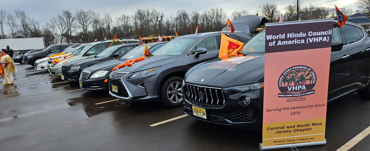 mandircouncilus's tweet photo. A huge "Thank You" to Mayor @SamipJoshi, @EdisonPolice and Edison Fire Department for helping us in having a successful car rally to welcome Shree Ram. All the Hindus across USA, especially VHPA New Jersey chapter and all Hindus of Edison, thank you for your help.

@VHPANews https://t.co/gGrbthqdYo