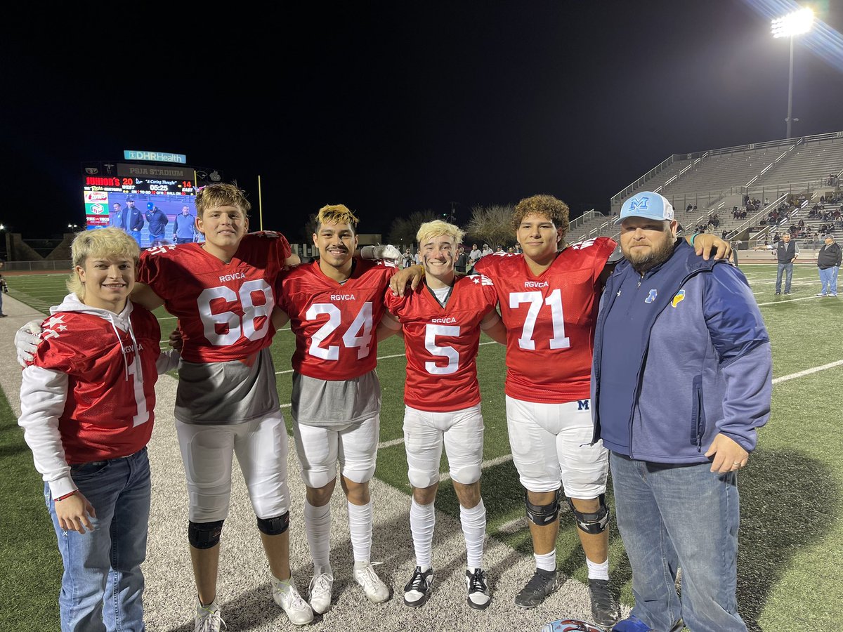 RGVCA East-West All-Star Football Game.  Mustangs are well represented!  #RGVCA #1PRIDE #Believe #BeBetterBeBlue