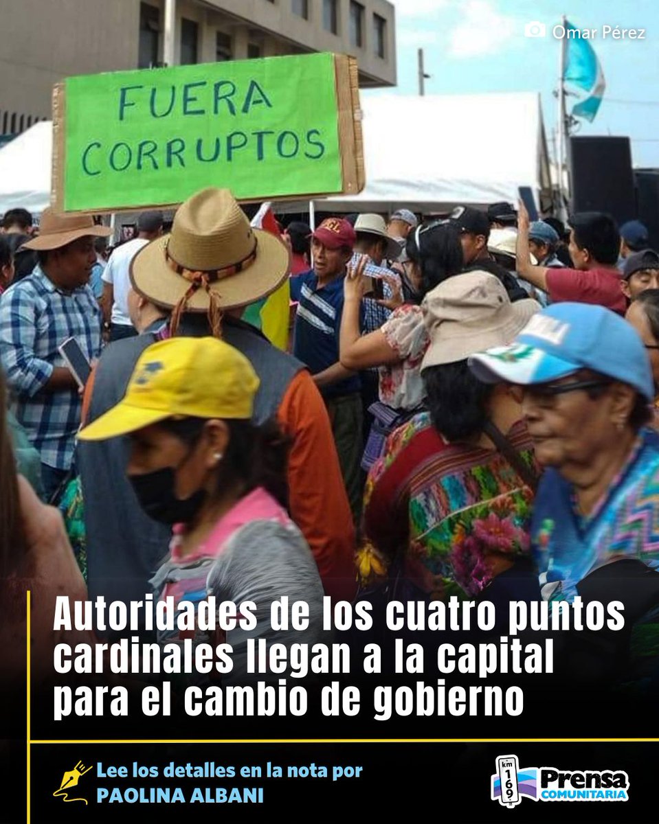 PrensaComunitar's tweet photo. #GuateDecide 👁‍🗨 Autoridad ancestrales cierran el ciclo de la resistencia en Gerona

👉🏽Culminan las movilizaciones del paro nacional indefino, el día de la toma de posesión de Bernardo Arévalo. Mientras varias comitivas de los cuatro puntos del país llegan al MP de Gerona.

Escribe @ap_albani  📌
https://t.co/PCnHD4cvFx