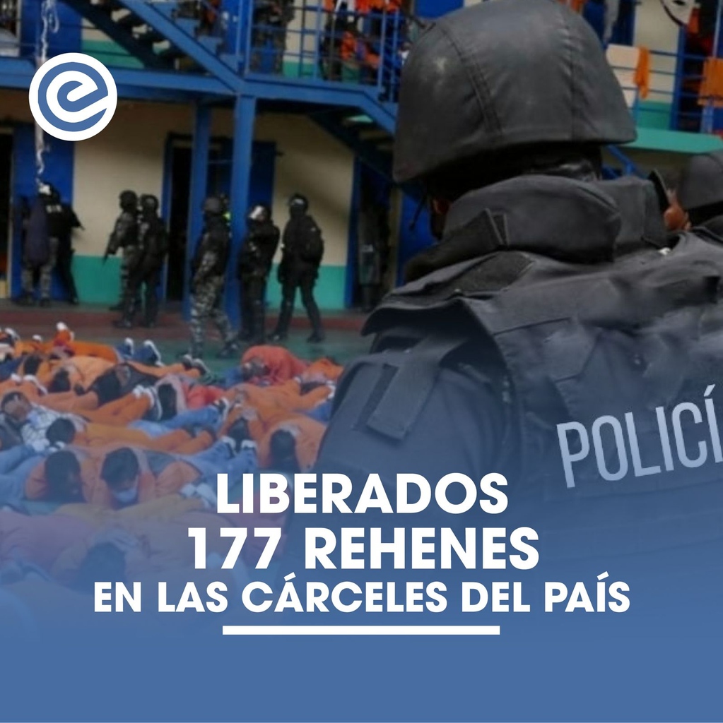 ecuadoraldia365's tweet photo. #ATENCIÓN En este momento, SNAI confirma liberación de 177 rehenes dentro de las Cárceles de varias provincias: El Oro, Azuay, Tungurahua y Cañar. https://t.co/qFaZCCbAaM