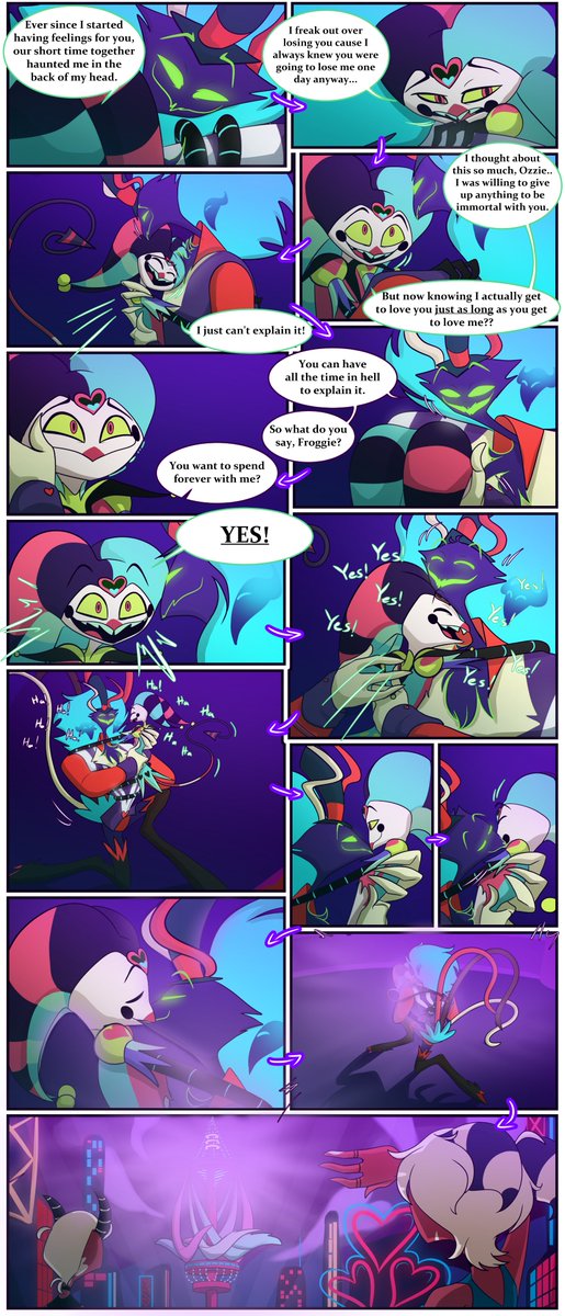HeyJay177's tweet photo. Forever: A Fanmade Helluva Boss Comic where Fizzarolli can become immortal just like Asmodeus! I so hope you enjoy and feel the love I put into it!

#HelluvaBoss #HelluvaBossFanart #Asmodeus #AsmodeusHelluvaBoss #Fizzarolli #Fizzarozzie #fizzmodeus #HelluvaBossFizzarolli https://t.co/b7si5Ym9A9