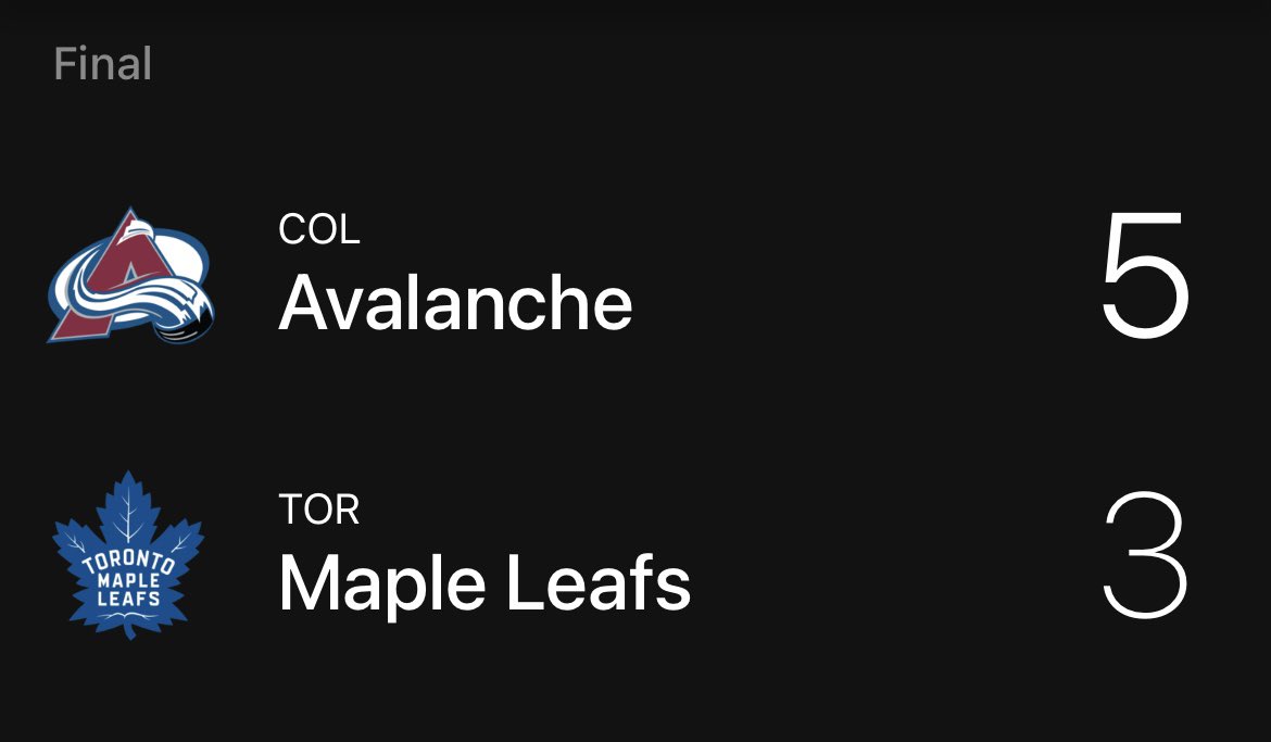 Leafs were up 3-0. Already in playoff mode.