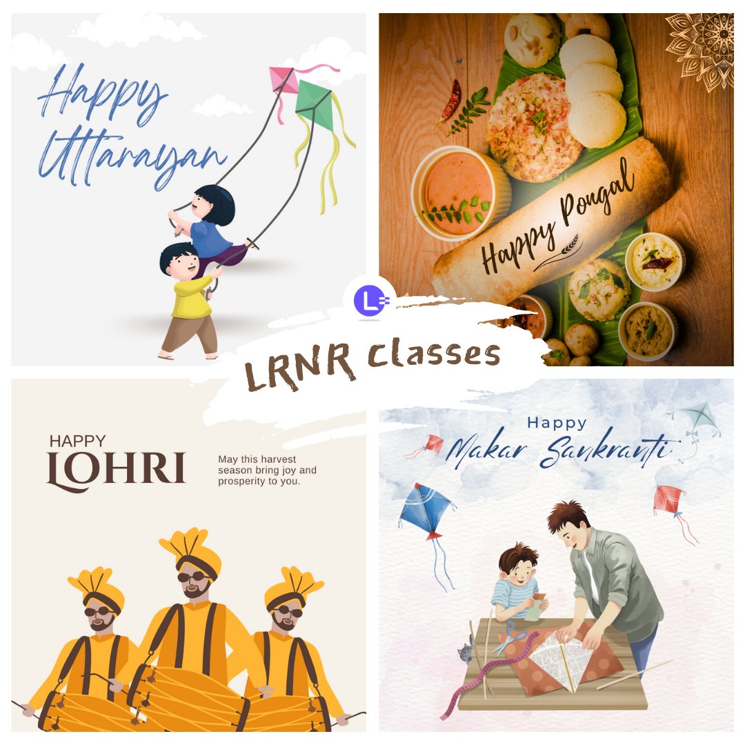 lrnr_India's tweet photo. Let's cherish the traditions, share the festivities, and spread the warmth of Unity in diversity. 🤝🌍 Wishing you all a wonderful Makar Sankranti, Pongal, Uttarayan, and Lohri! 🌾🌈✨ #HarvestFestival #UnityInDiversity #FestivalSeason #CelebrateTogether #LRNRClasses 🎊🌾 https://t.co/aPQasD0fh8