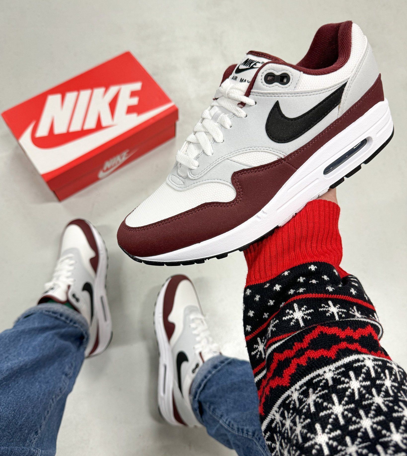 Nike air max cheap 1 premium team red