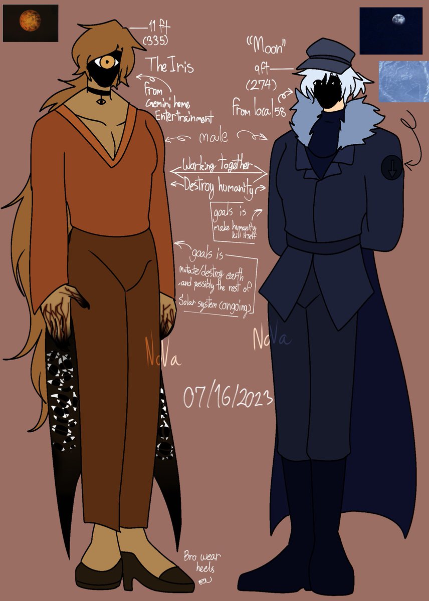 NoV_A3's tweet photo. #geminihomeentertainment #local58 #theoracleproject 

Design dump from last year
I planing to redraw and remake iris and moon https://t.co/nDn7lcmZbv