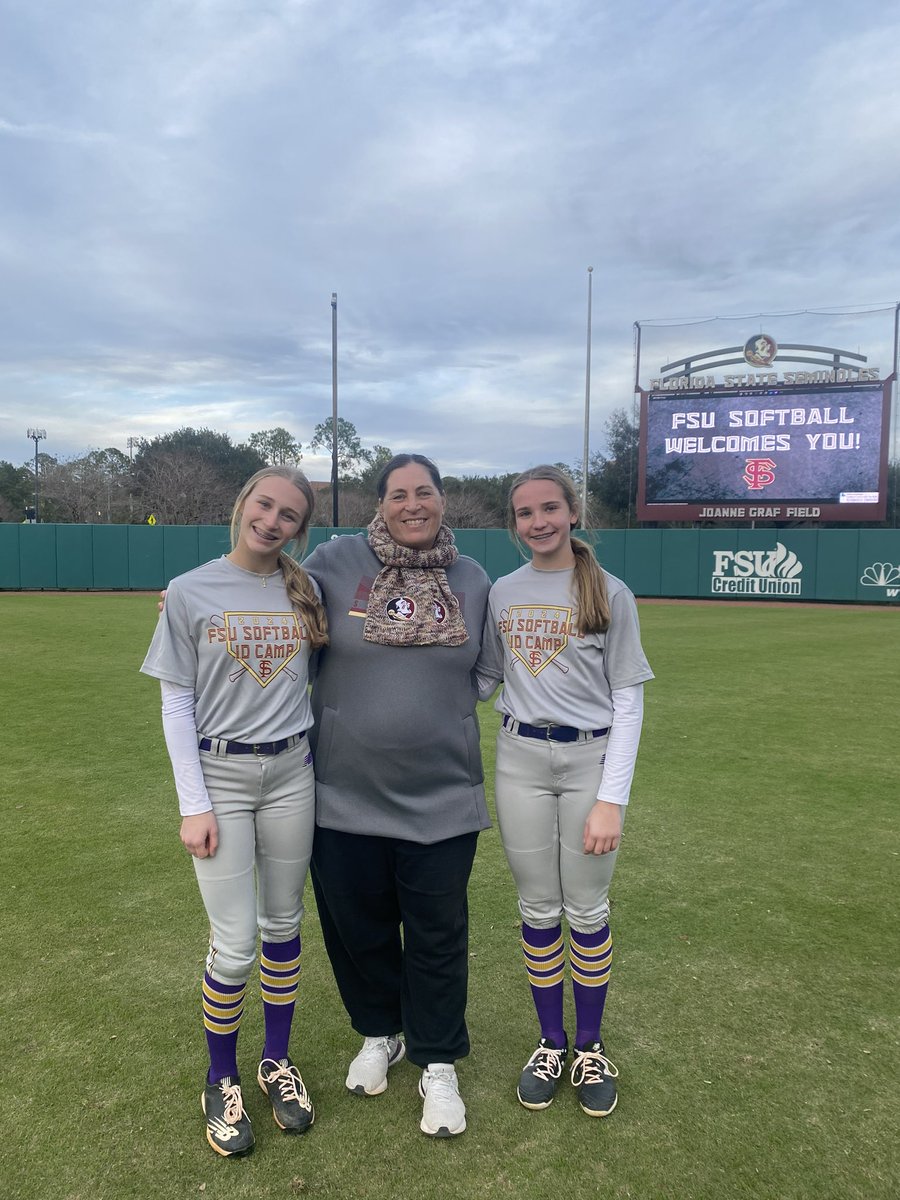 I had an amazing time at @FSU_Softball ID camp today! Thank you Coaches @Coach_Alameda @KaleighRafter @TCam_FSUSB @FSU_CoachWilson & @Shelbymc9bolts I look forward to coming back in the future. @Bolts2028 @ShaneCahalan @rockello24 @jacobbrashears @ExtraInningSB @LegacyLegendsS1