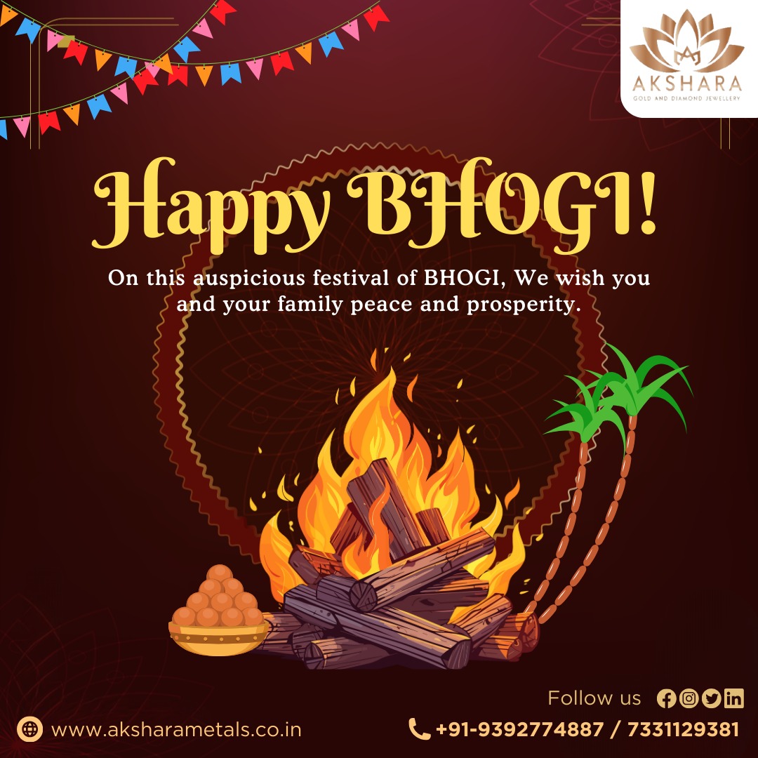 AksharaMetals's tweet photo. As the crackling flames of Bhogi brighten the early morning, may they ignite a fire within you to let go of the past and embrace new beginnings. May the warmth of Bhogi bring you the strength to burn away negativity and welcome the dawn of positivity in your life. https://t.co/HGNe90810H