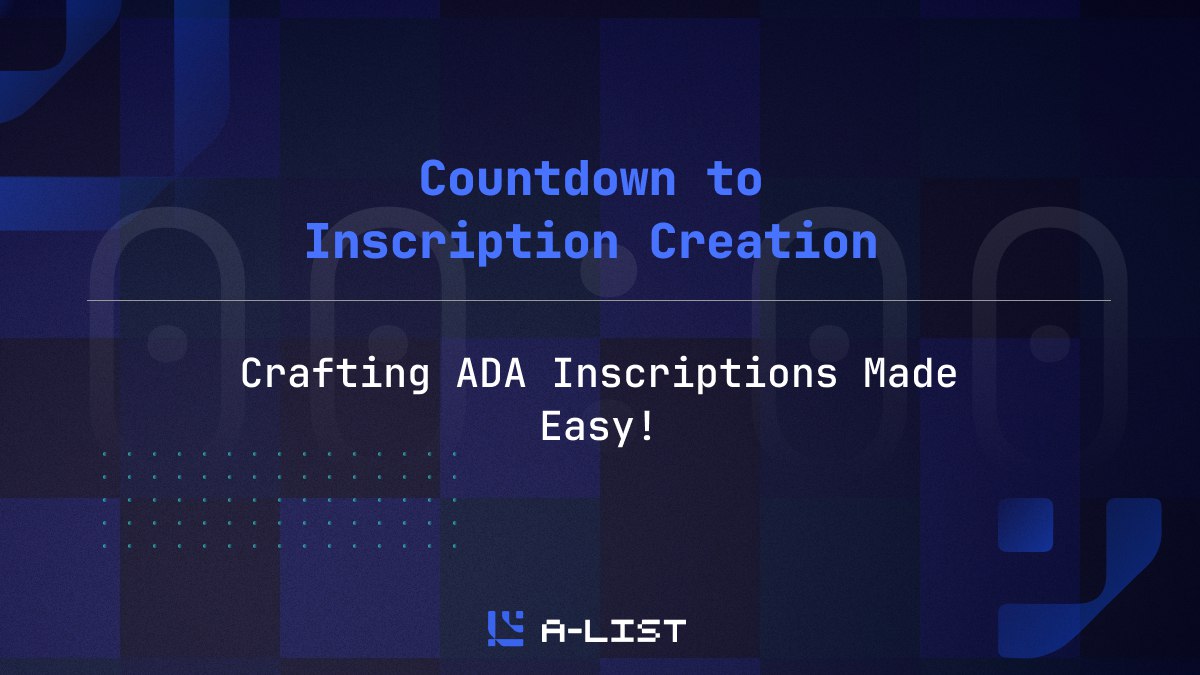 AList_Cardano's tweet photo. 🚀 Get your digital canvas ready! AList's Inscription Creation is just around the corner, bringing seamless ADA #inscription experiences to all. 

🌐✒️ Prepare to craft unique #ADA inscriptions effortlessly. The countdown to creativity begins! ⏰🎉

#CardanoADA #Alist https://t.co/35BRdrHhMU