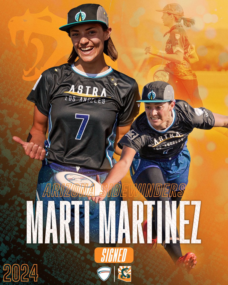 Kicking off our new signs for 2024 is Marti Martinez! 🐍

#2 Martinez joins the snakes following a 5th place Nationals finish with <a href="/flipsideulti/">Flipside Ultimate</a> 🐟 and Top 10 in +/- and Blocks for <a href="/LosAngelesAstra/">Los Angeles Astra💫</a> 🌟 last season.

If you thought the Sidewinders were fast, wait until you see…