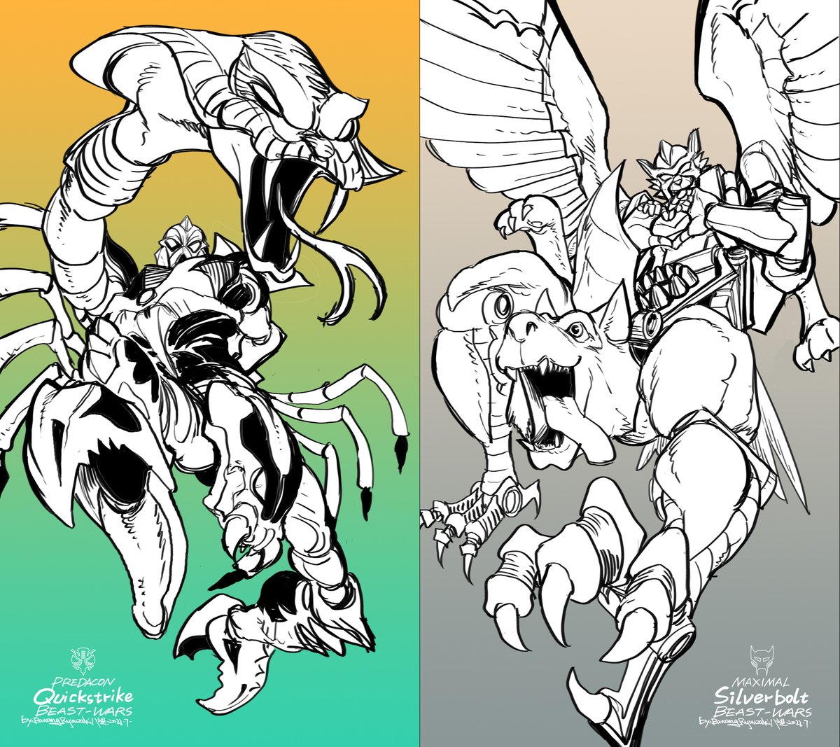 BW_008's tweet image. 《Transformers:Beast Wars》-Quickstrike&Silverbolt! #TransformersRiseoftheBeasts #Transformers