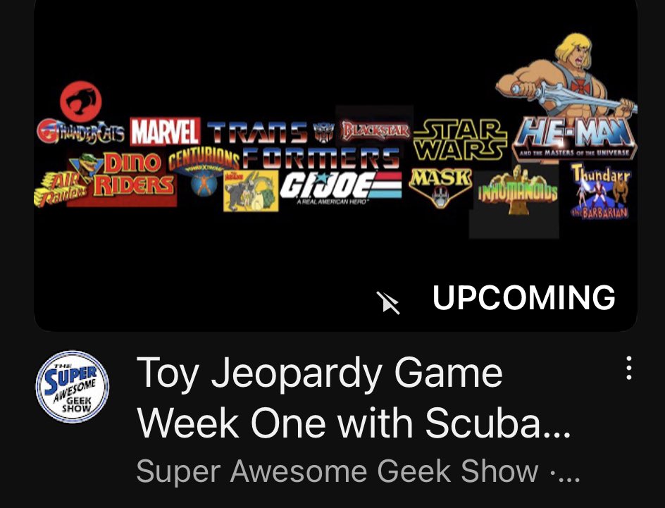 OakhurstStudios's tweet photo. Toy Jeopardy!  That’s right tune in January 14 for round 1, at 10am PST!  At @AwesomeGeekShow YouTube! 
Link: https://t.co/Ot9dAPhoFQ

#jeopardy #toycollector #actionfigure https://t.co/MmrIKmF6AZ