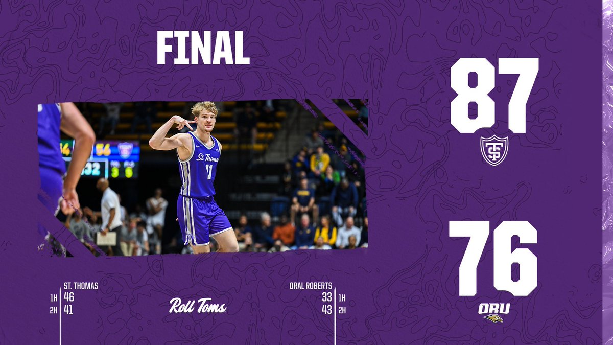 TommieMBBall's tweet image. Tommies get the win in Tulsa!

#RollToms | #SummitMBB