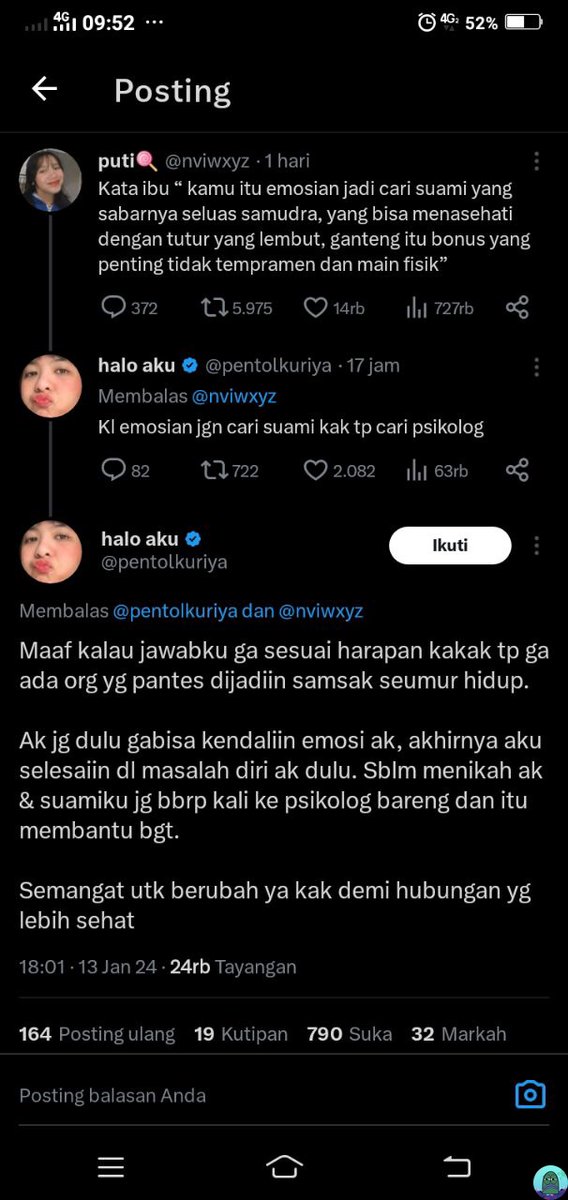 tanyakanrl's tweet photo. 💚 cowo cewe harus liat ini. Punya emosi itu wajar, tp diri sendiri harus bisa kendaliin &amp; cari solusi. Bkn malah lampiasin keorang lain, apalagi pasangan yg pasti kita harapin bareng seumur hidup. https://t.co/HB3MCwtXpx