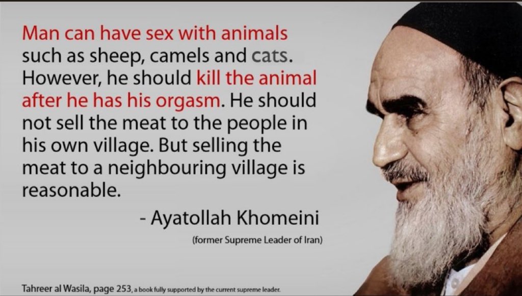 Seeingidoc's tweet image. 🇮🇷 Ayatollah Khomeini was the spiritual leader of all Shiite Muslims around the world. He was a terrorist, Mass-murderer, a pervert, and just pure trash. He hijacked Iran to destroy it. The day he died, my family actually celebrated. #EndAyatollahs #EndIRGC