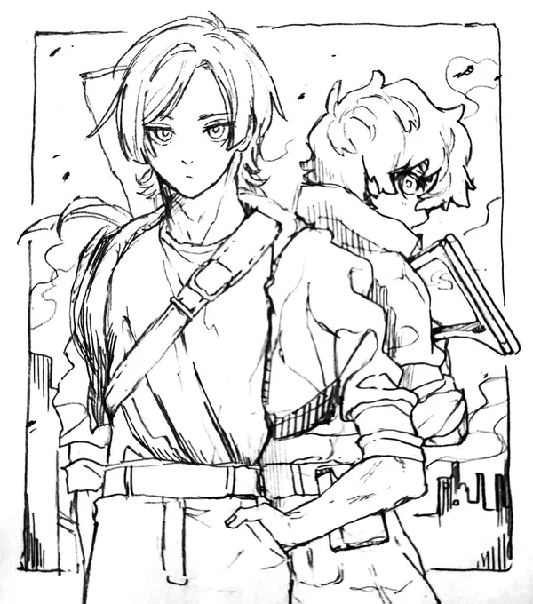 1日遅れですが「カッコイイ」で描きました  #kinsワンドロライ