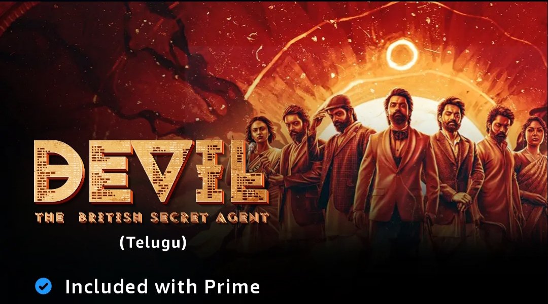 #NandamuriKalyanRam in #Devil Streaming Now on #AmazonPrime 

Telugu | Tamil | Malayalam | Kannada

#DevilOnPrime #Samyukthamenon #Telugu