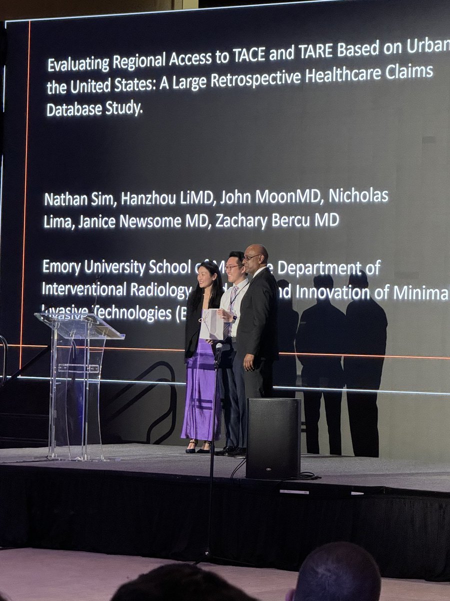 Nathan Sim (@nathansimk) on Twitter photo Very honored and humbled by the best abstract award at #Spectrum2024
Would not have been possible without my mentors <a href="/angiowoman/">Janice Newsome MD FSIR</a> <a href="/johntmoon/">John T Moon</a> <a href="/hanssenli/">Hanssen Li, MD</a> Dr. Zachary Bercu <a href="/BimitLab/">BIMIT Lab</a> <a href="/EmoryIRad/">Emory University Interventional Radiology</a>
A great multidisciplinary conference pushing the bounds of cancer care <a href="/RajNarayanan67/">Raj Narayanan</a> Very honored and humbled by the best abstract award at #Spectrum2024
Would not have been possible without my mentors <a href="/angiowoman/">Janice Newsome MD FSIR</a> <a href="/johntmoon/">John T Moon</a> <a href="/hanssenli/">Hanssen Li, MD</a> Dr. Zachary Bercu <a href="/BimitLab/">BIMIT Lab</a> <a href="/EmoryIRad/">Emory University Interventional Radiology</a>
A great multidisciplinary conference pushing the bounds of cancer care <a href="/RajNarayanan67/">Raj Narayanan</a>
