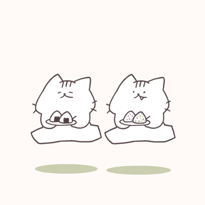 Good afternoon☀️ おにぎりでエネルギー補給して午後もファイト💪^•ω•^💪