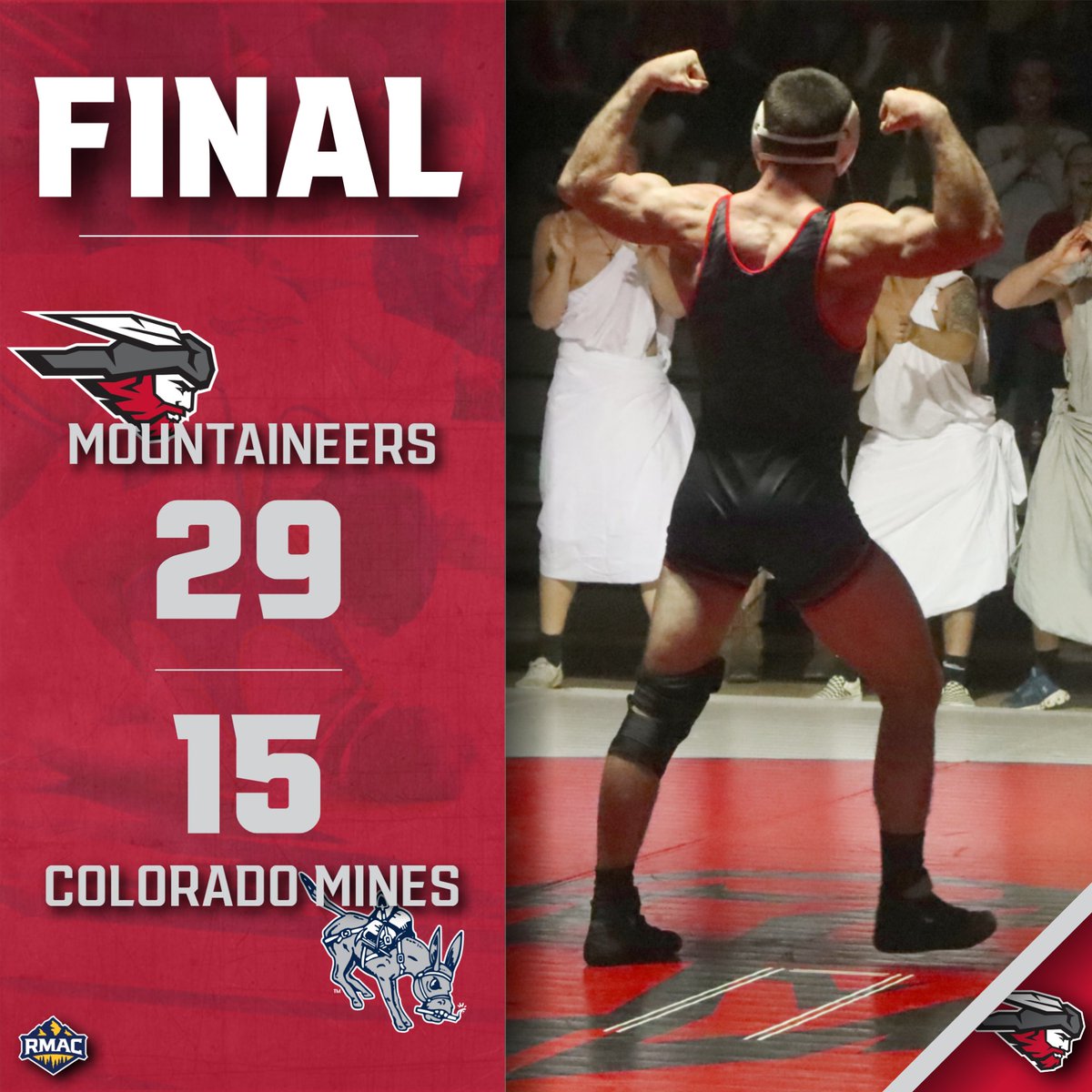 Cole Gray's pin at 184-pounds clinches the win for <a href="/wcuwrestling/">Western Colorado Wrestling</a> in an RMAC battle with the visiting Orediggers! <a href="/RMAC_SPORTS/">RMAC Sports</a> #ExcellenceElevated #7723ft #brandtheW #TrophyHunters
