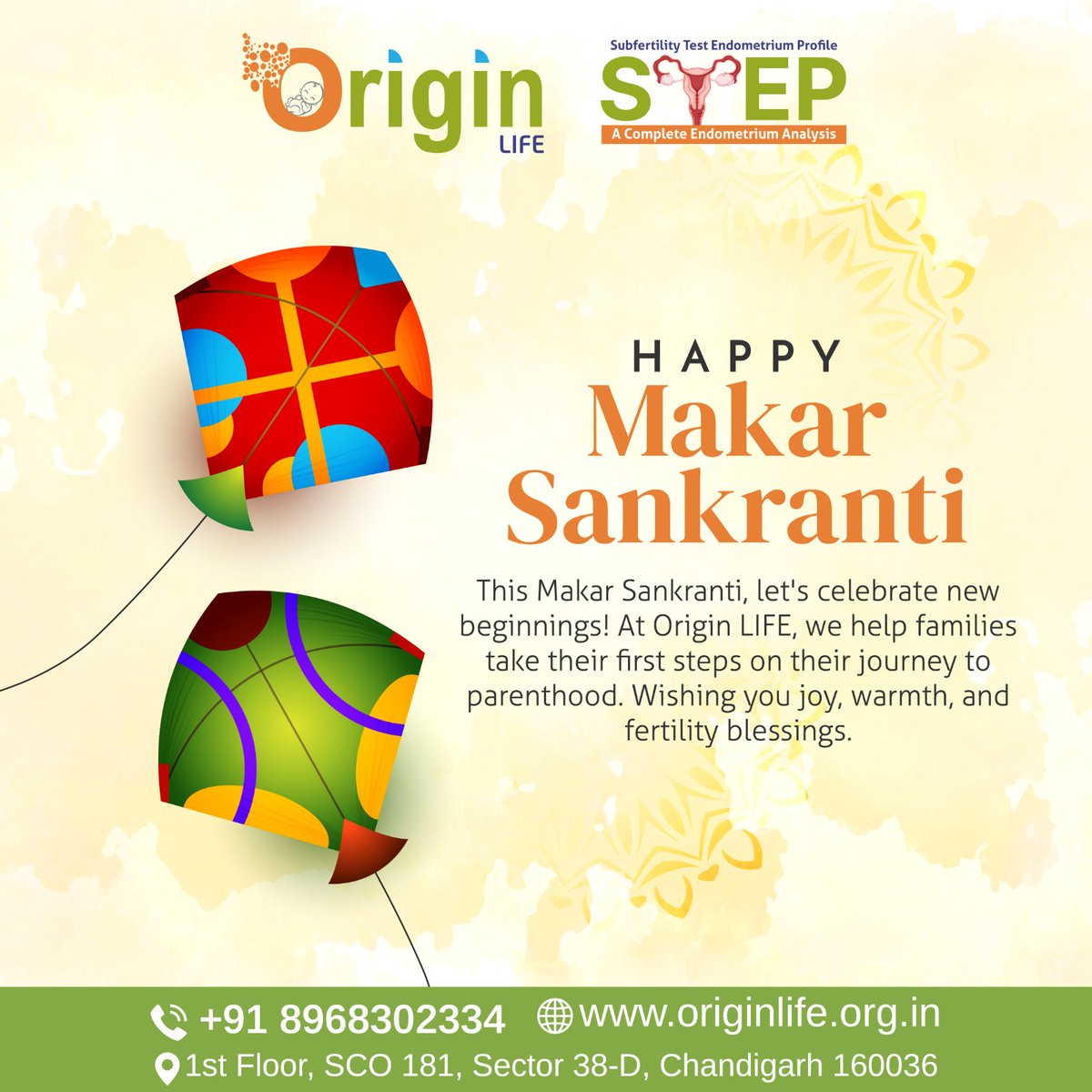 OriginLIFEFC's tweet photo. This Makar Sankranti, let's celebrate new beginnings! At Origin LIFE, we help families take their first steps on their journey to parenthood. Wishing you joy, warmth, and fertility blessings.
#HappyMakarSankranti https://t.co/V9X22UYyyM