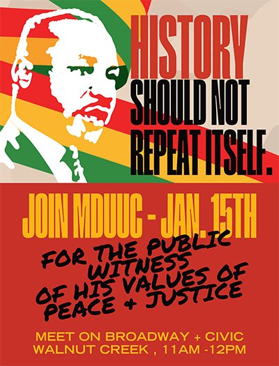 MLK Day Witness with MDUUC at Civic Park.