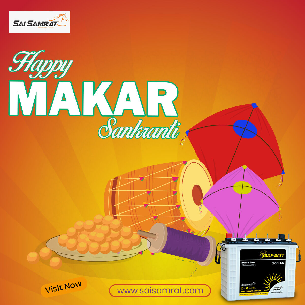 Sai Samrat wishes you a Makar Sankranti filled with joy and warmth! 🌾🪁 May your aspirations soar as high as the kites in the sky. Happy Makar Sankranti! #SaiSamratJoy #MakarSankrantiCelebration #FestiveVibes #KiteFlyingFun #WarmWishes #SankrantiSmiles #FamilyTraditions #Celebra
