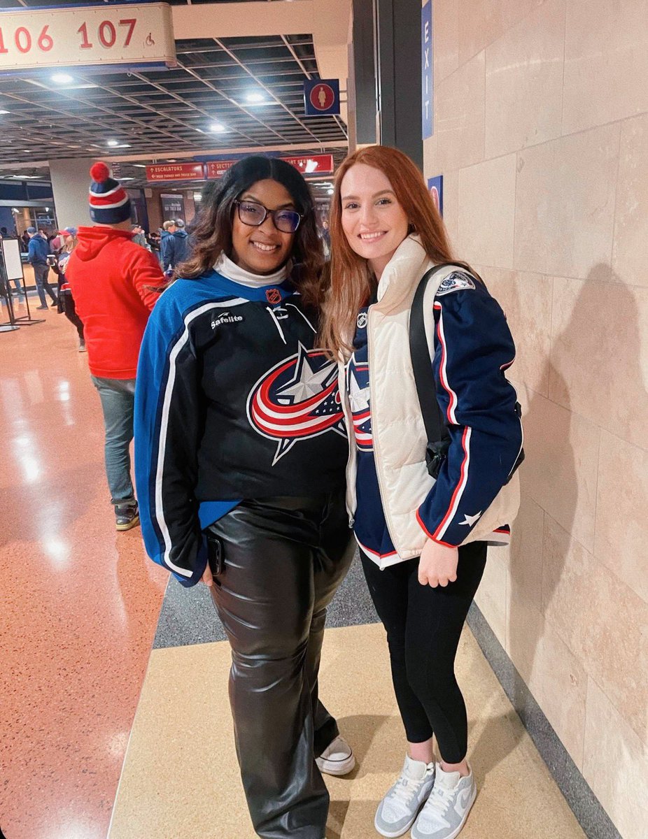 NatoriNerd's tweet photo. The Blue Jackets might have lost, but it’s never bad with your besties 🥰
#CBJ https://t.co/cEtR3q8e3G